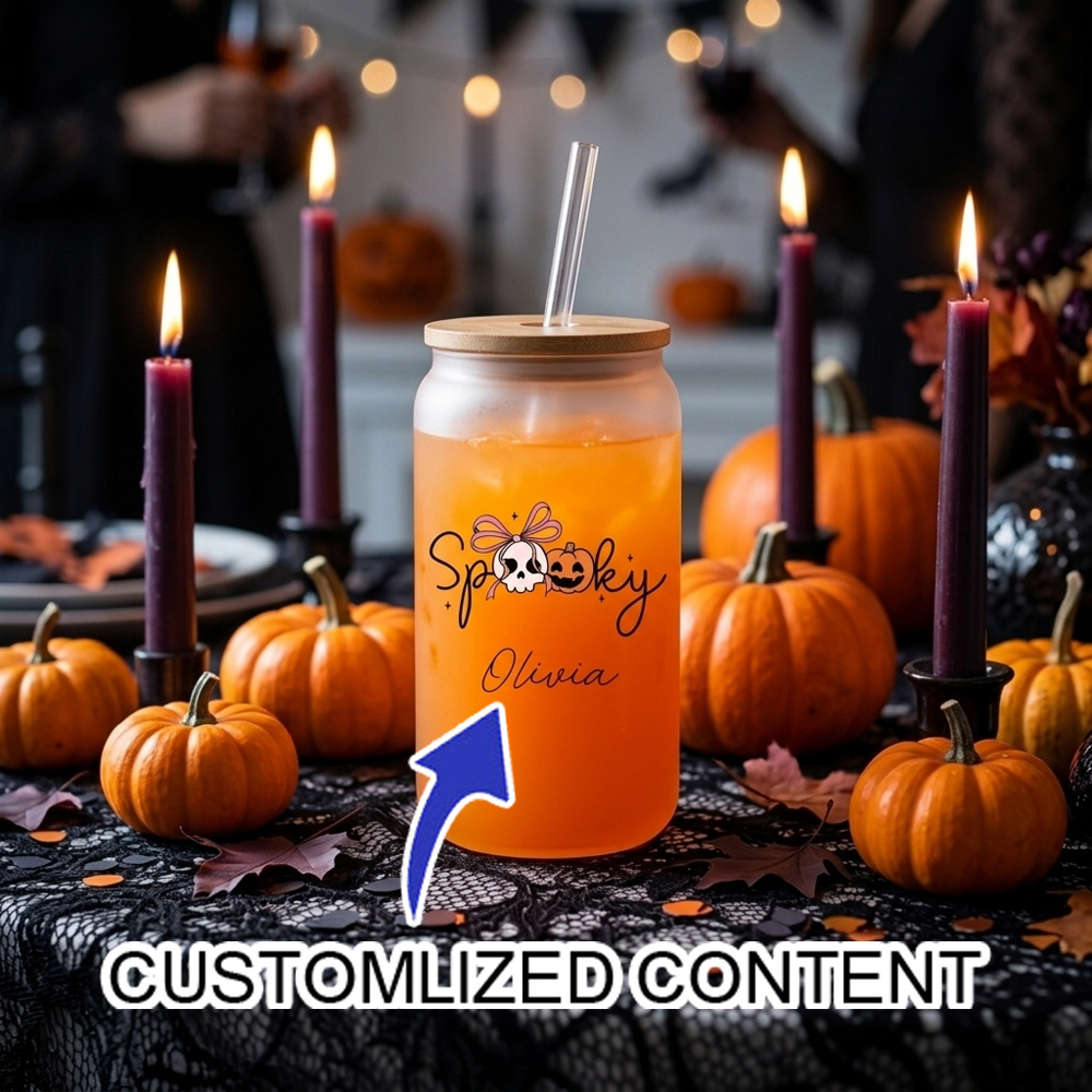 Coffee Equipment With Name - Gepersonaliseerde naam griezelige Halloween glazen beker