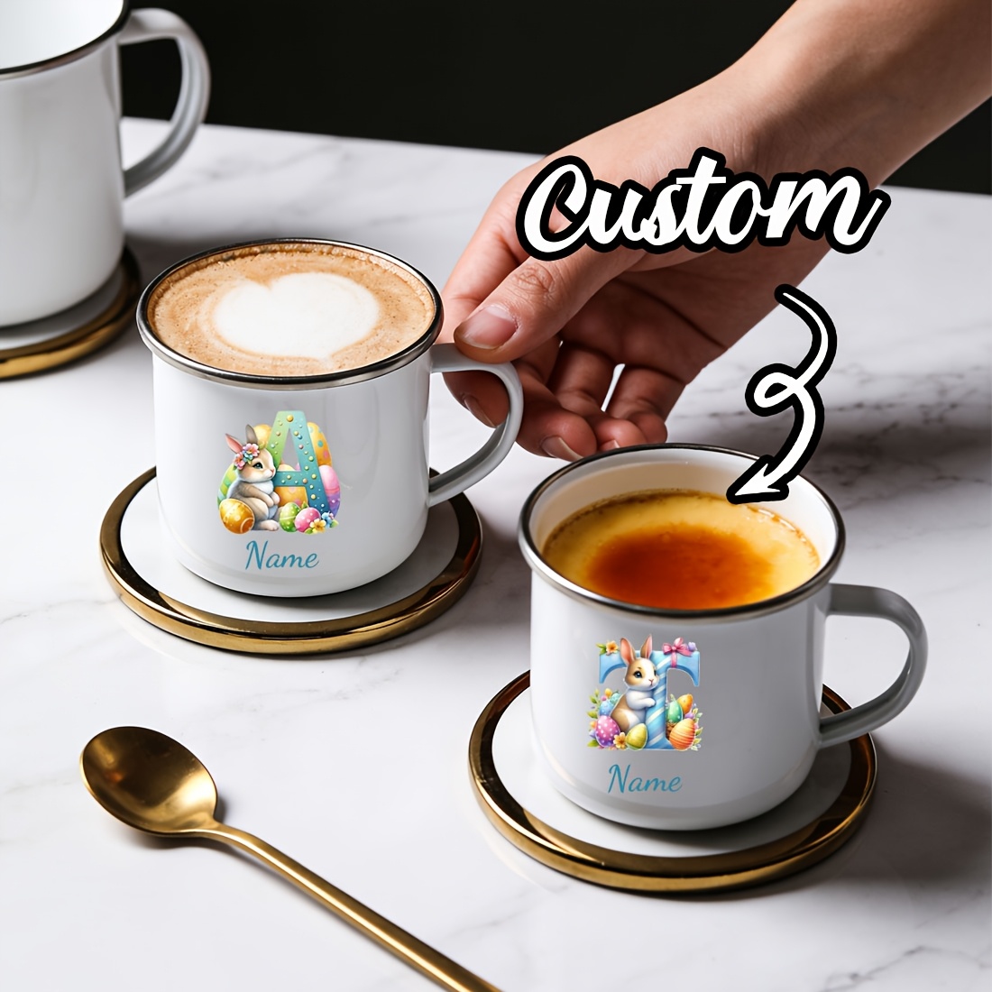 Gepersonaliseerde mok met bloe - Coffee Equipment With Name recensie en prijs
