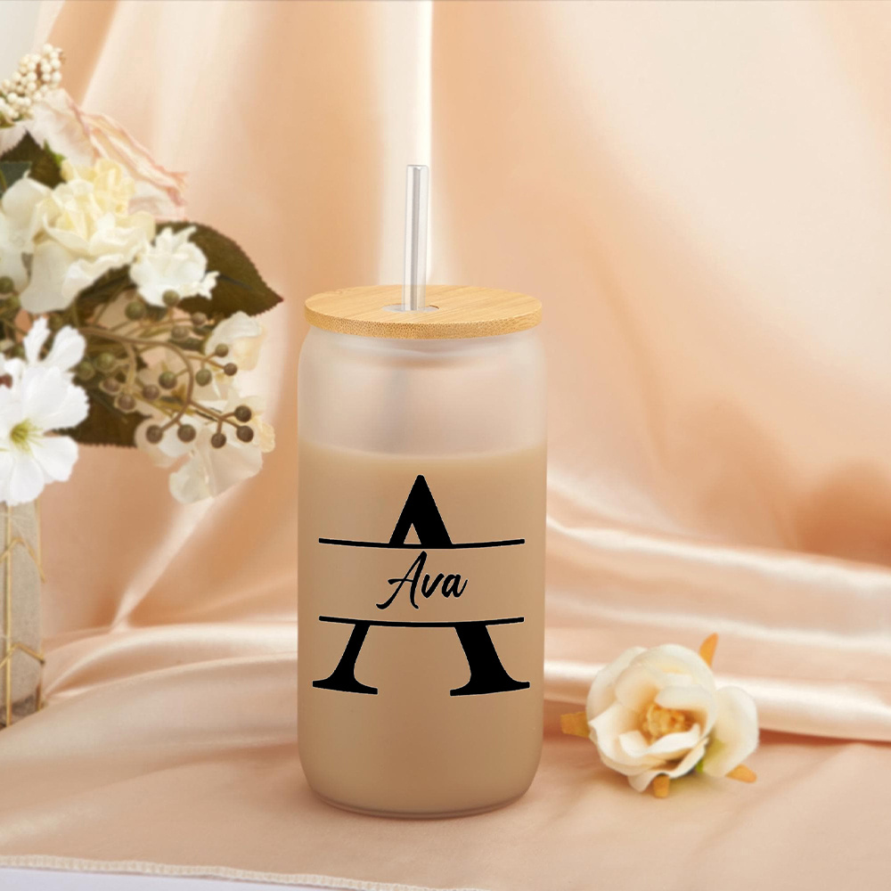 Gepersonaliseerde glazen beker - Coffee Equipment With Name recensie en prijs